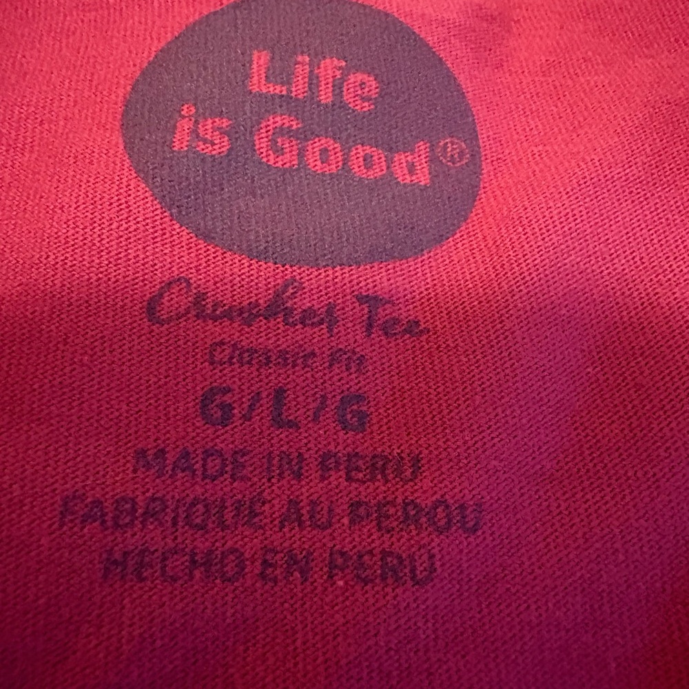 Life Is Good Red Long Sleeve Tee - Picture 3 of 6